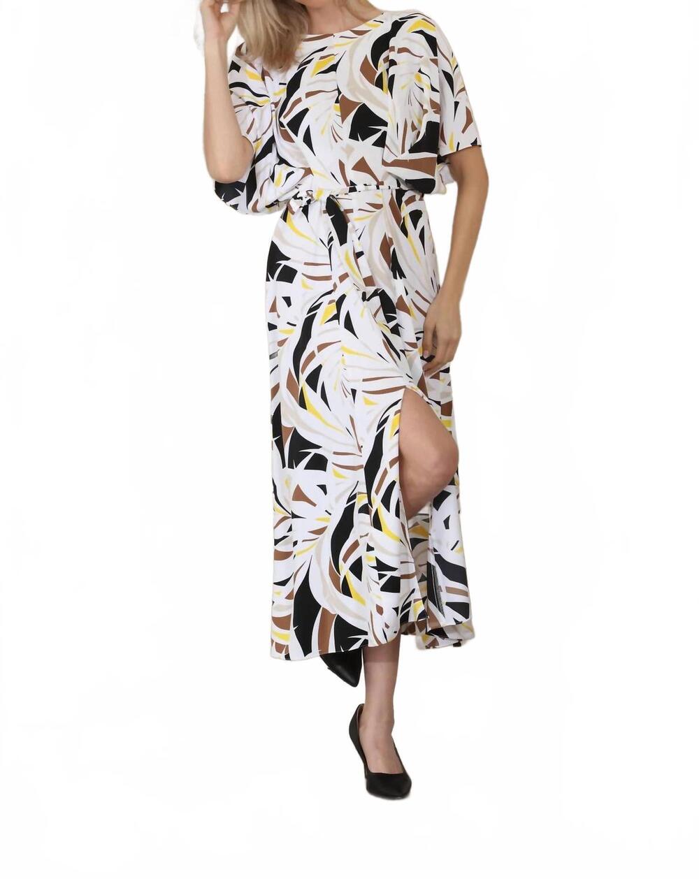 NEW JOSEPH RIBKOFF tropical front slit summer dress